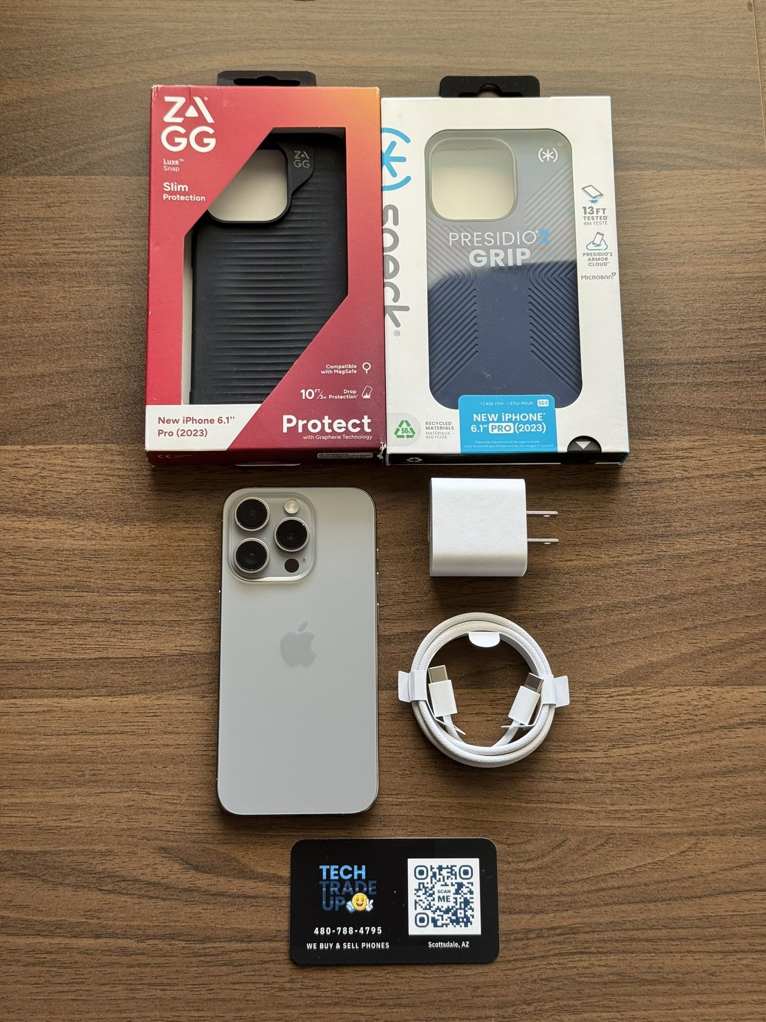 iPhone 15 Pro 256Gb Unlocked Free Case And Charger