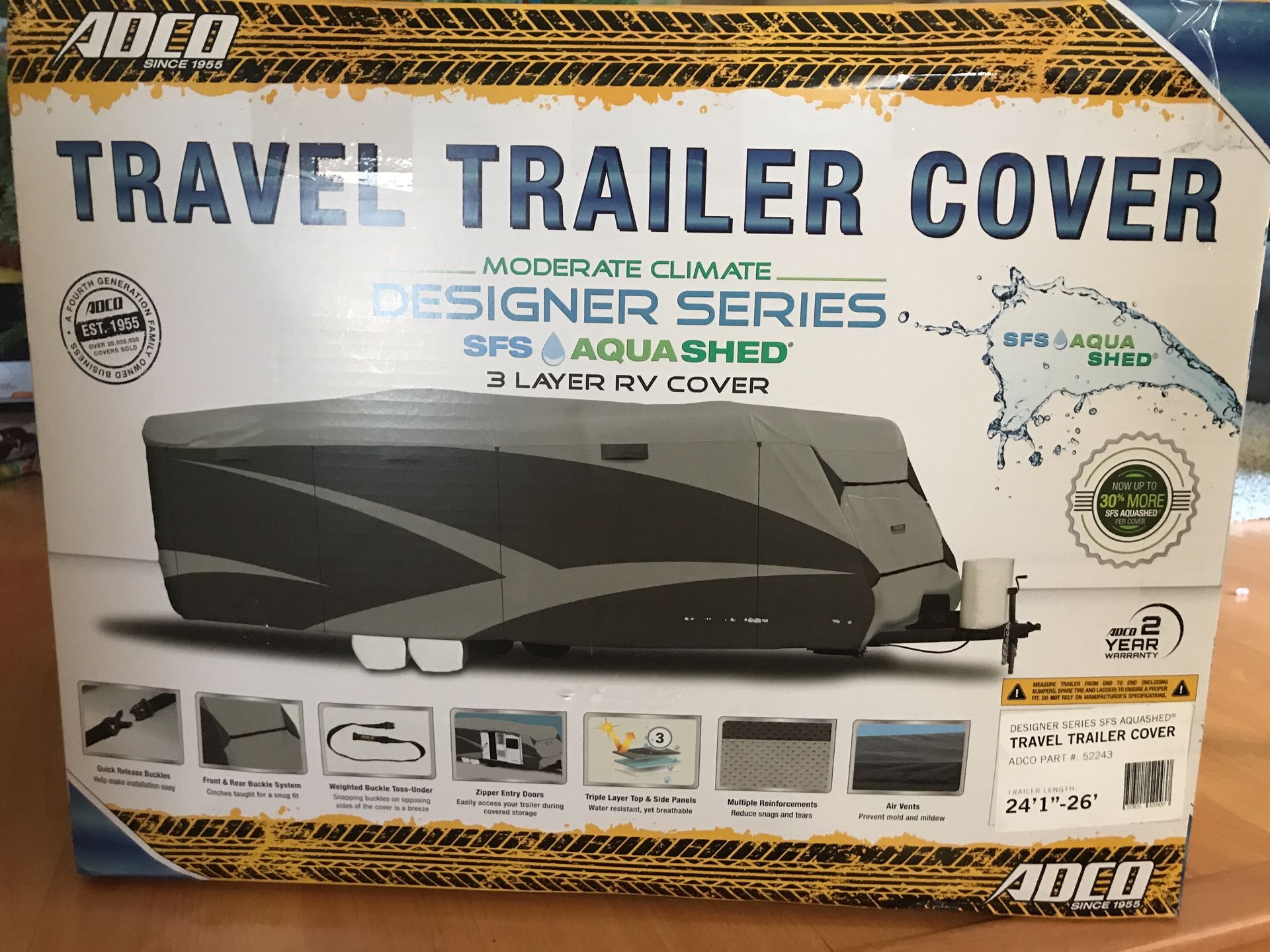 New in box, Travel trailer cover