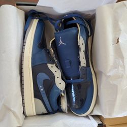 Nike Air Jordan 1 Low SE Craft- Obsidian/french Blue/sail/ashen