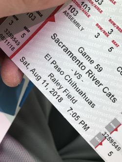 Today’s game rivercats tickets