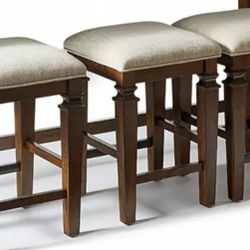 Broyhill Eden 3 Counter Height Stool Set - Wood/Linen