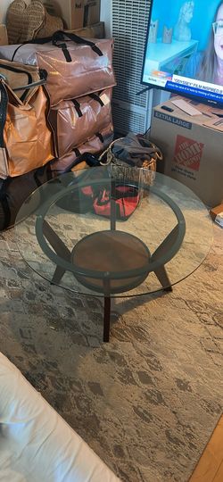 Round Glass Top Coffee Table