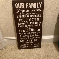 OUR FAMILY WALL DECORATION