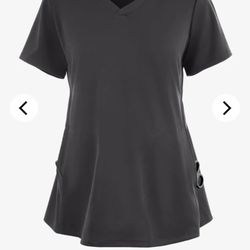 4 Medium Maternity Scrub Tops Healing Hands Brand In Gray