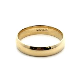 Men’s 14k Yellow Gold Plain Classic Wedding Band Size 11  GP3050355