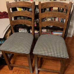 Set Of 2 Wooden Chairs