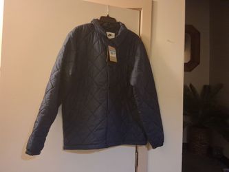 Men's nike Therma fit quilted coach jacket size medium brand new navy blue