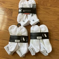 NWT Spyder Men’s Quarter Socks 15 pairs 