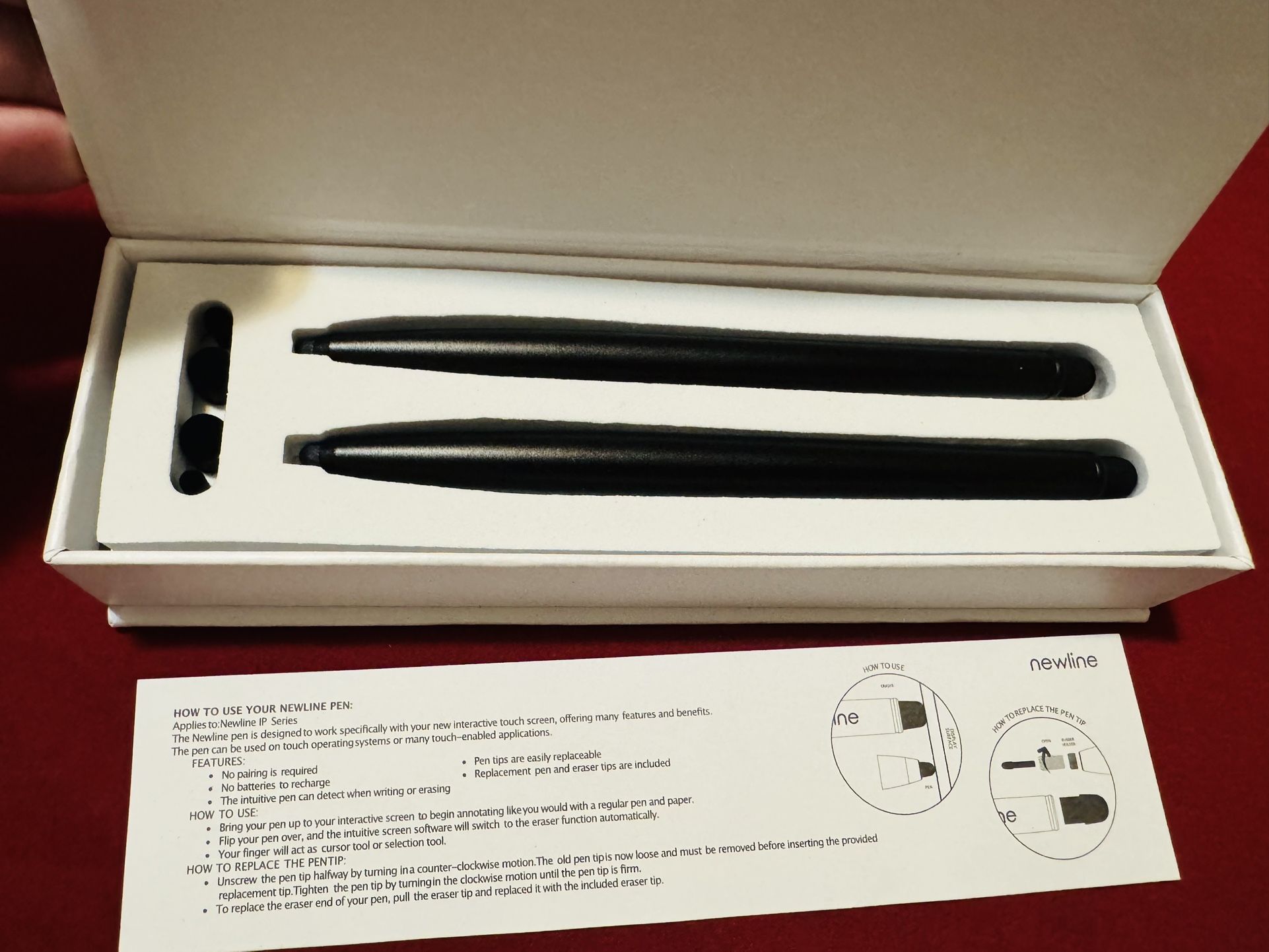 Newline Magnetic Stylus Pens For IP Series Interactive Display set off two New