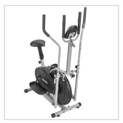 2 IN 1 Elliptical Fan Bike Dual Cross Trainer Machine Exercise Workout Home Gym