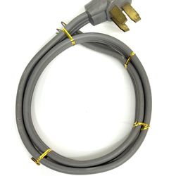 4 Ft Range Power Cord 3-Prong 50 Amp 250 Volt