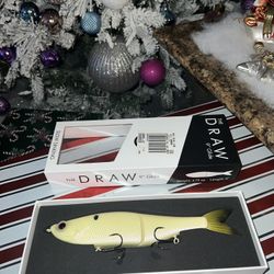 NEW The Draw 9” Glide Bait 6th sense Slow Sink Bone Pearl