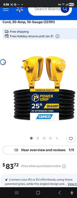 HEAVY DUTY 25FT 30AMP RV EXTENSION CORD