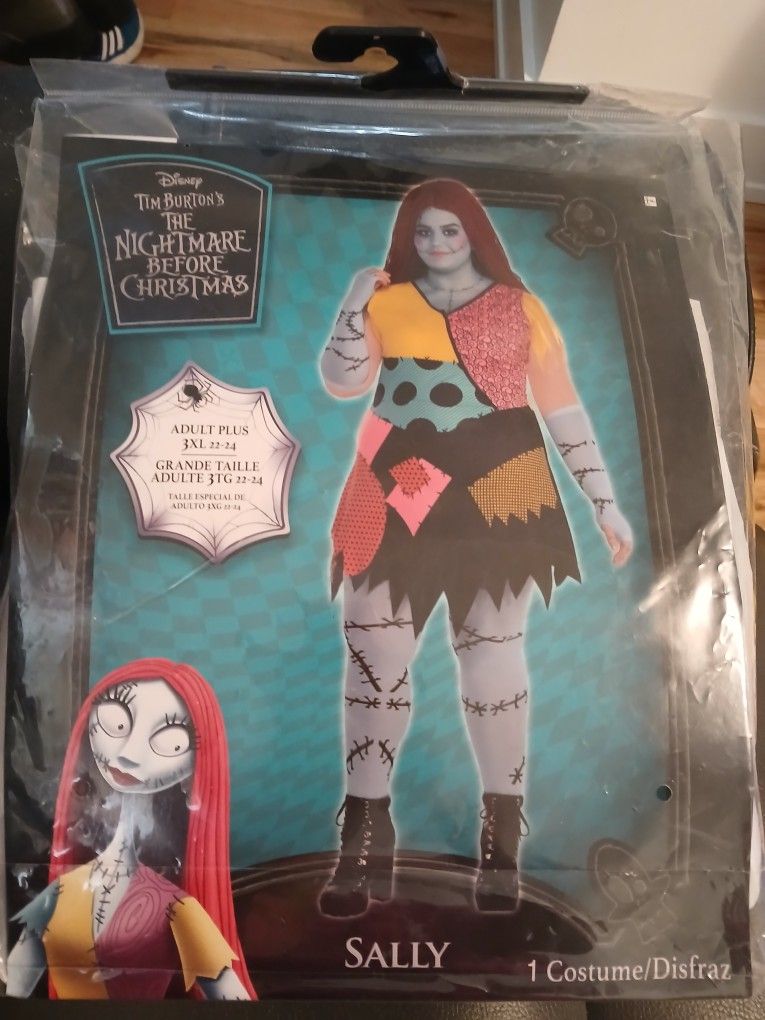 Women's Plus Size Nightmare Before Christmas Sally Costume. Size 3X.