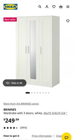 IKEA 3-Door Wardrobe White