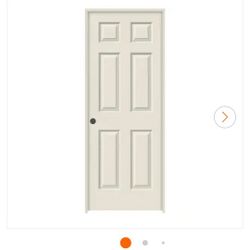JELD-WEN
30 in. x 80 in 6 Panel Colonist Primed Right-Hand Textured Solid Core Molded Composite MDF Single Prehung Interior Door