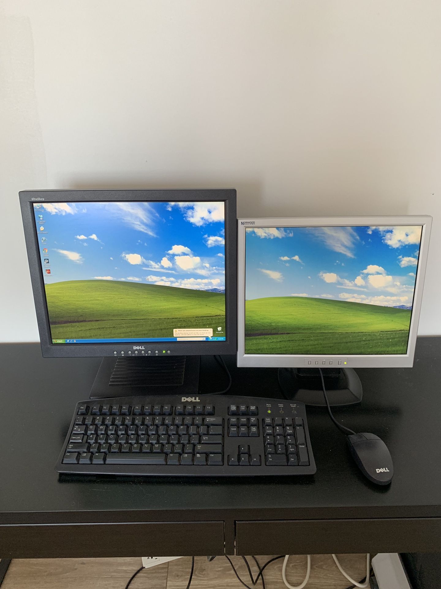 Dual Monitor Dell Precision Workstation 340 Windows XP Desktop Computer PC