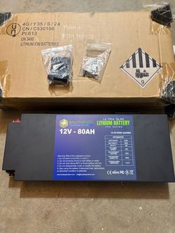 NEW 12v 80AH Li-ion battery