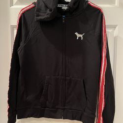 Victoria’s Secret/Pink Zip Front Bling Hooded Jacket Size Large