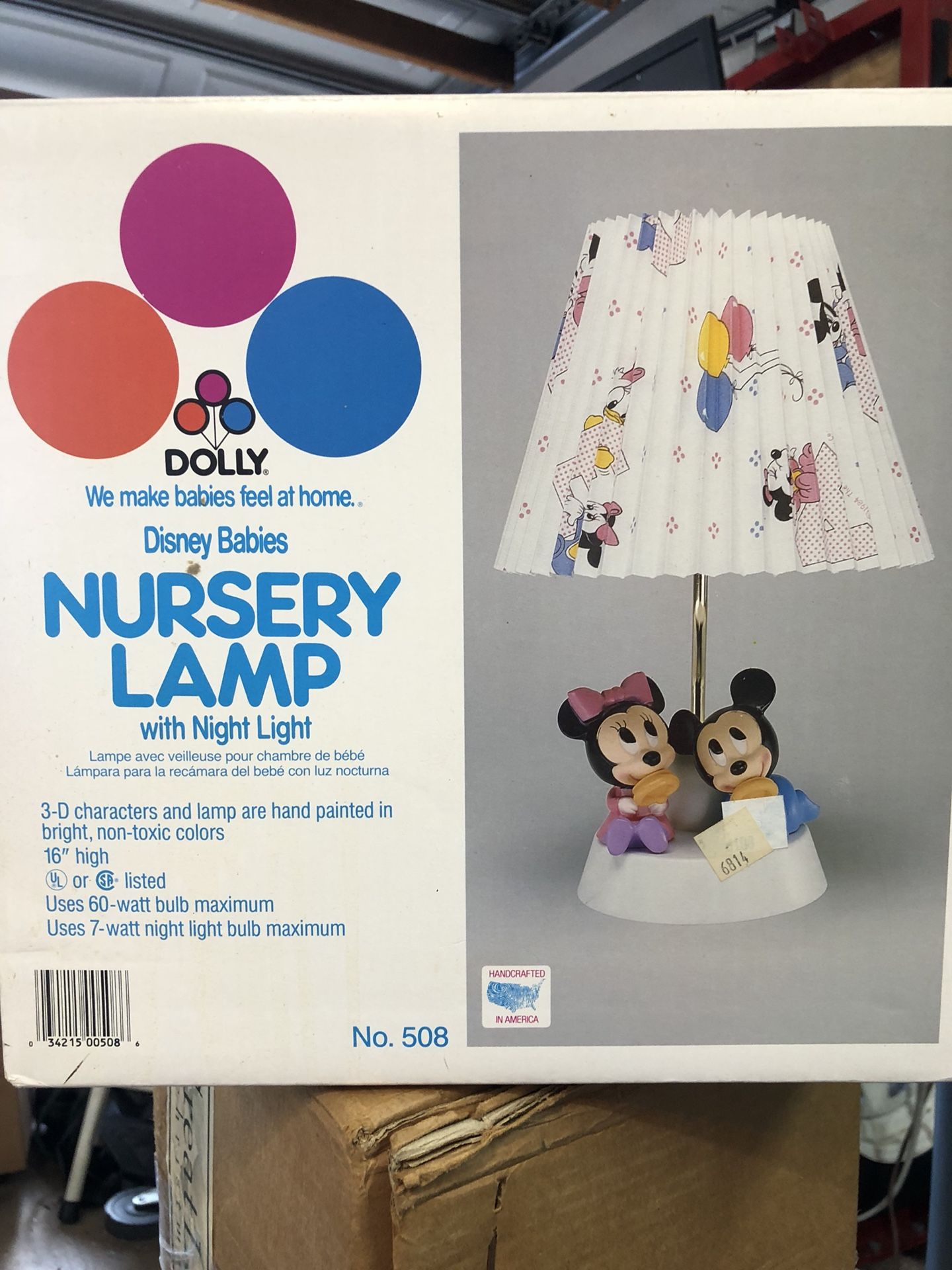 Vintage Disney nursery lamp