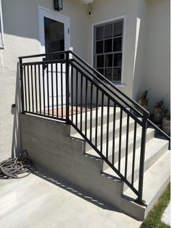 Metal handrail