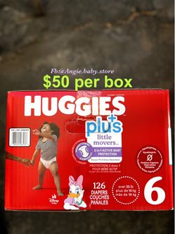 Huggies little movers size  6 plus