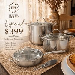 Paquete Basico perfecto y economico para tu cocina, tax y envio incluido. Enganche $99 y 10 Pagos por semana de $30