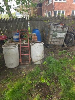 3 water/rain  barrels 30 gallon $15 each