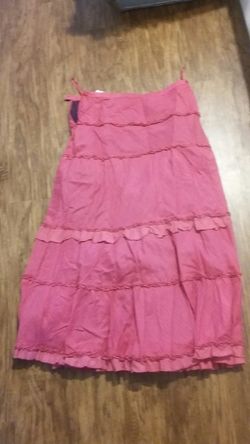 pink maxi skirt