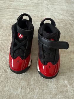 Jordan 6 Ring Black/White/Red 9c