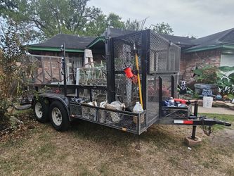 Trailer modified for landscaping