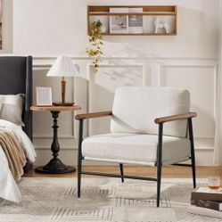 Sherpa Mid Century Accent Chair 