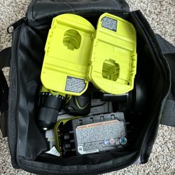 Ryobi Kit 2 Tool Drill And Impact Driver With 2 Batteries And Charger