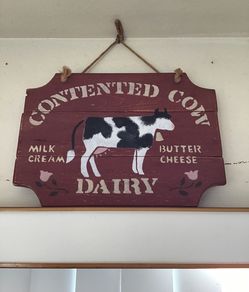 Contented Cow Dairy Sign