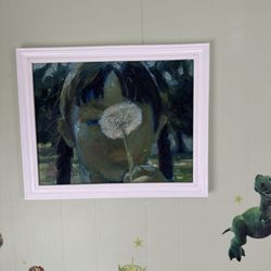 Girl With Flower Oil Painting 