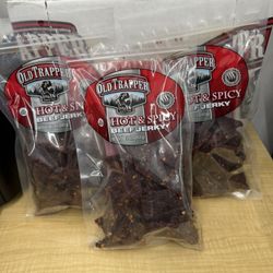 Old Trapper Beef Jerky. Spicy
