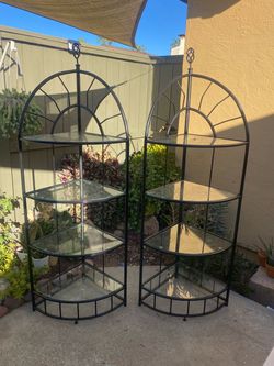 Metal shelves