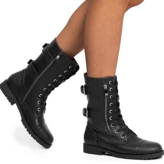 Women's Mid Calf Boot | Black | Size 8