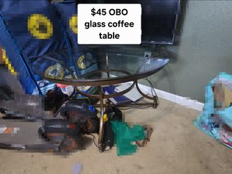 Glass coffee table