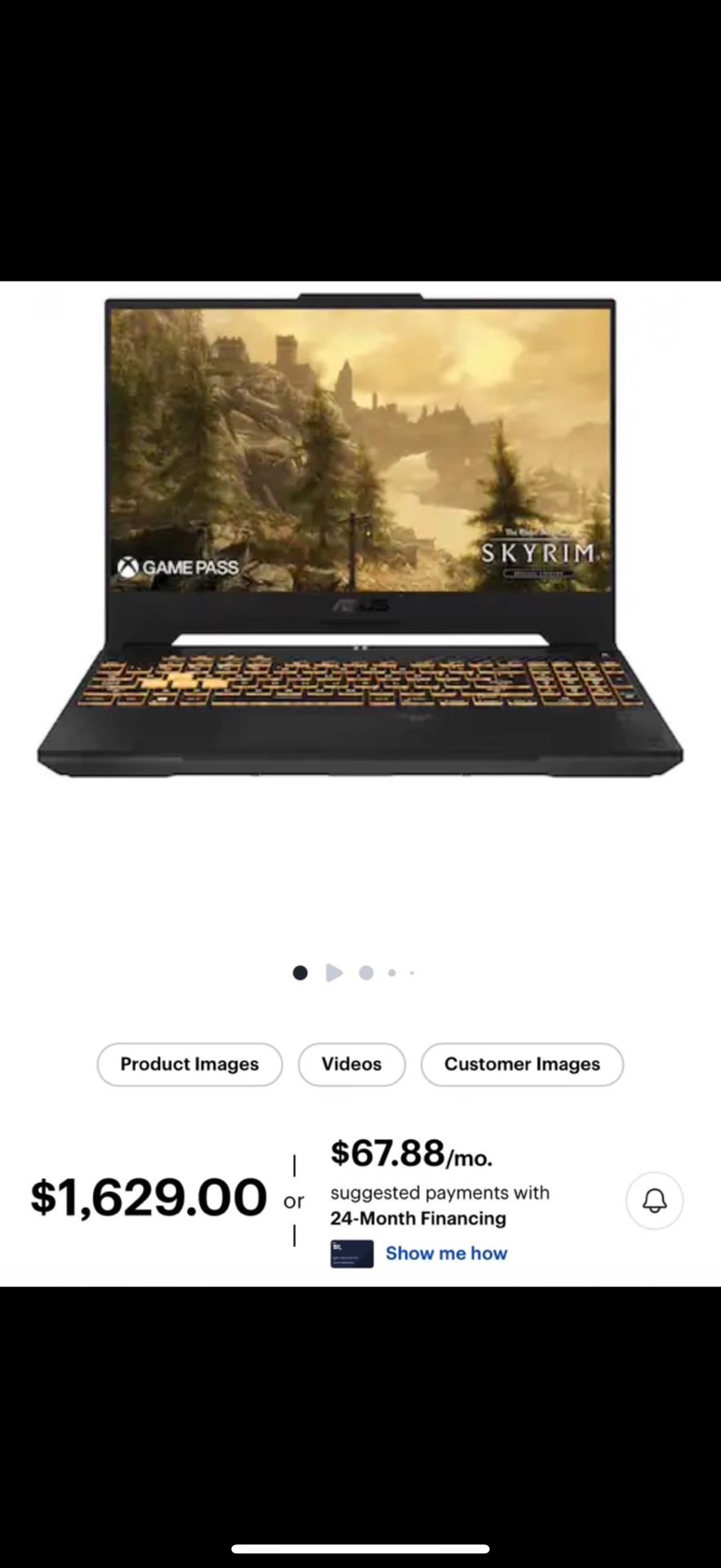 RTX4070 Intel i7 Asus High Speed Gaming Laptop