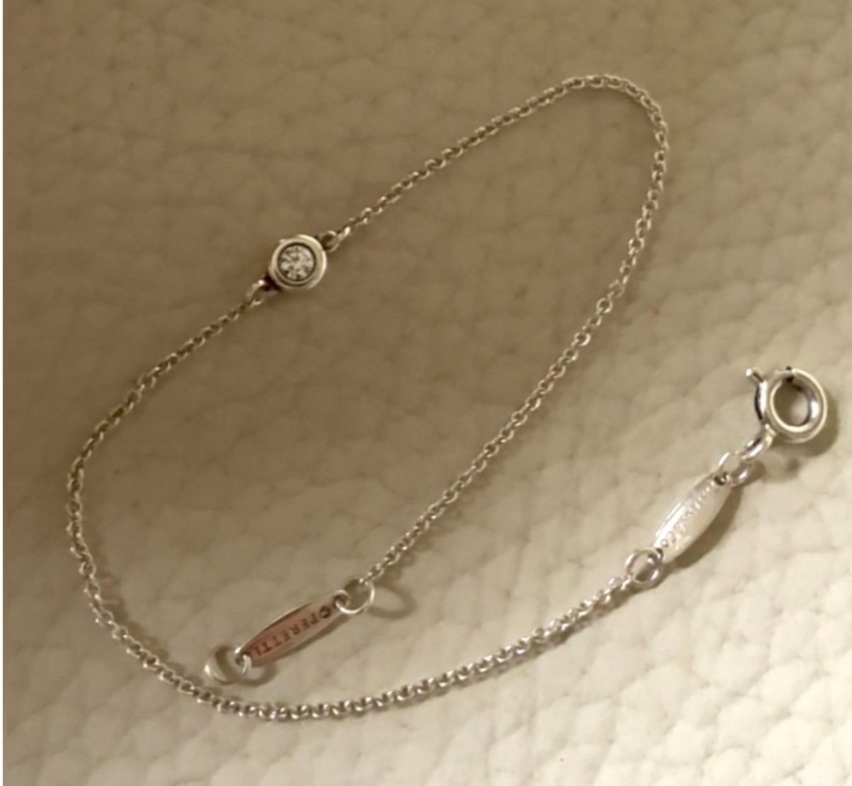 Tiffany & Co. Elsa Peretti Diamonds by the Yard Chain Bracelet 925 Sterling