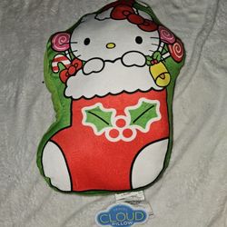 Hello Kitty Christmas Stocking Cloud Pillow 
