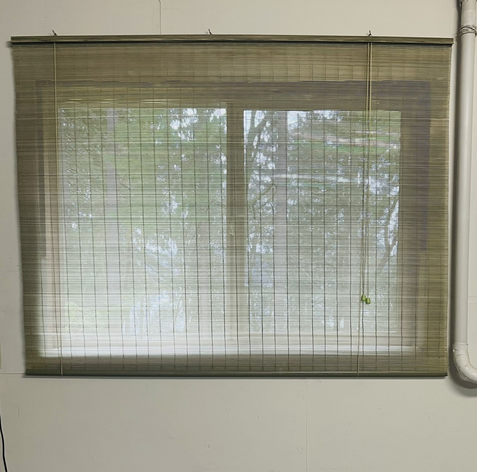 2 Large PVC Roll-Up Blinds -garage Shop Patio