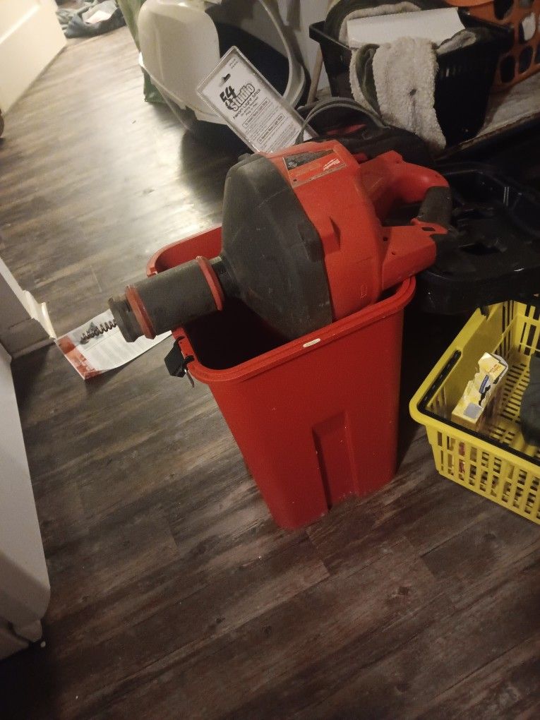Cordless Milwuakee Power Plumbing Snake W/ Case
