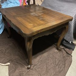  Antique Hardwood Extendable Dining Table