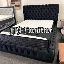 Queen Bed Frame With Mattress