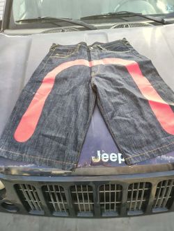 Evisu Raw denim shorts