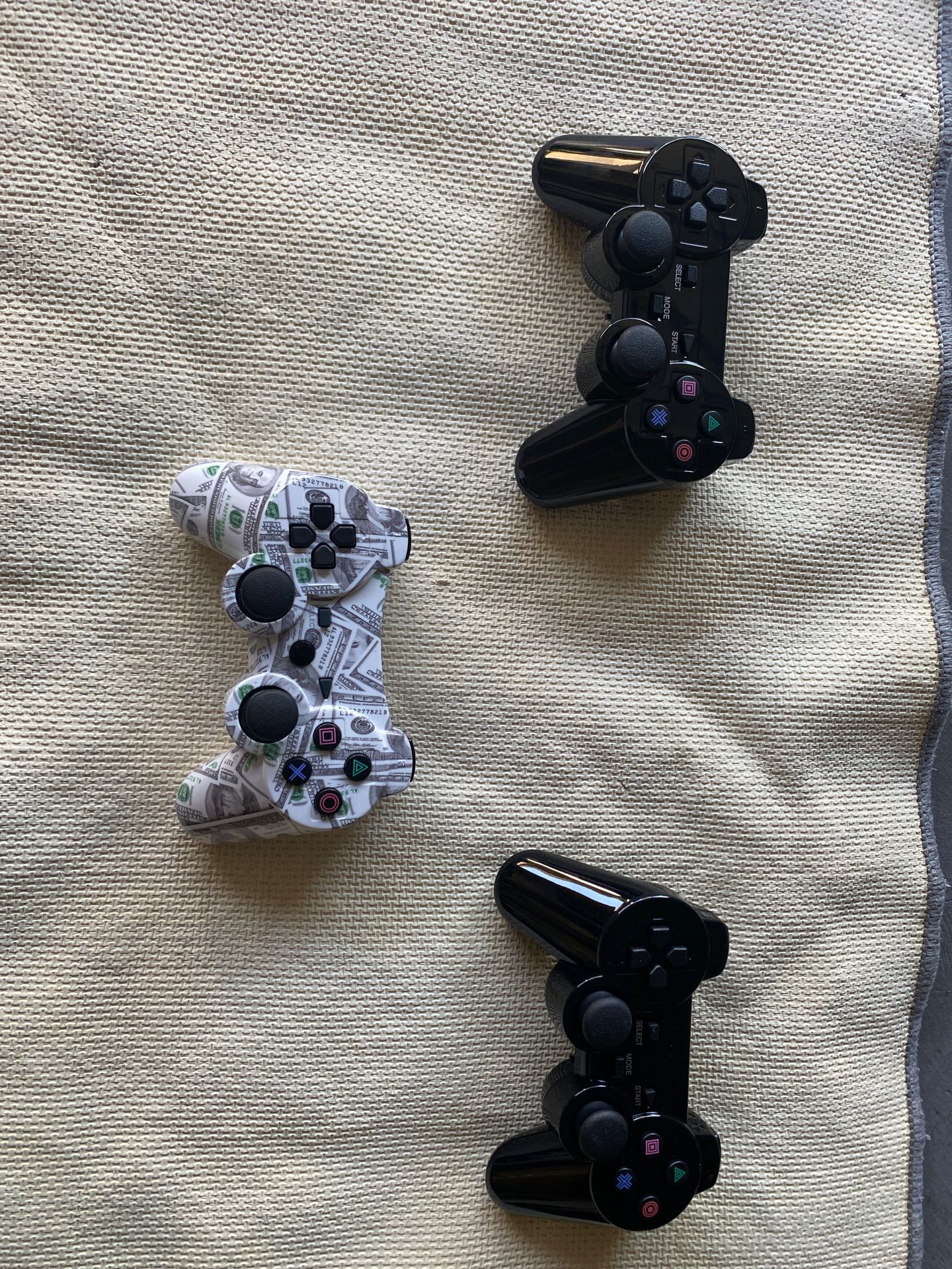 Wireless controllers 2 (PS2) and 1(PS3)