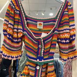 Farm Rio Crochet Blouse