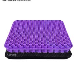 Gel Seat Cushion for Long Sitting, Double Thick Office Desk Home Wheelchair Seat Cushions for Back Hip Sciatica Tailbone Pain Sore Pressure Relief, Ge